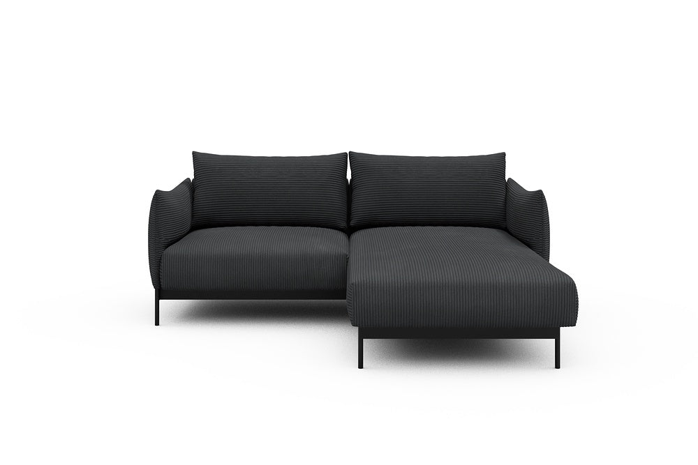 Kayto Modular Sofa - D1 - 205 x 185 cm - 1 Seater + Chaise - 593 Corduroy Graphite