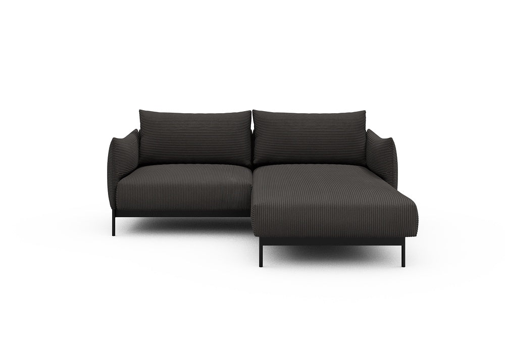 Kayto Modular Sofa - D1 - 205 x 185 cm - 1 Seater + Chaise - 597 Corduroy Charcoal