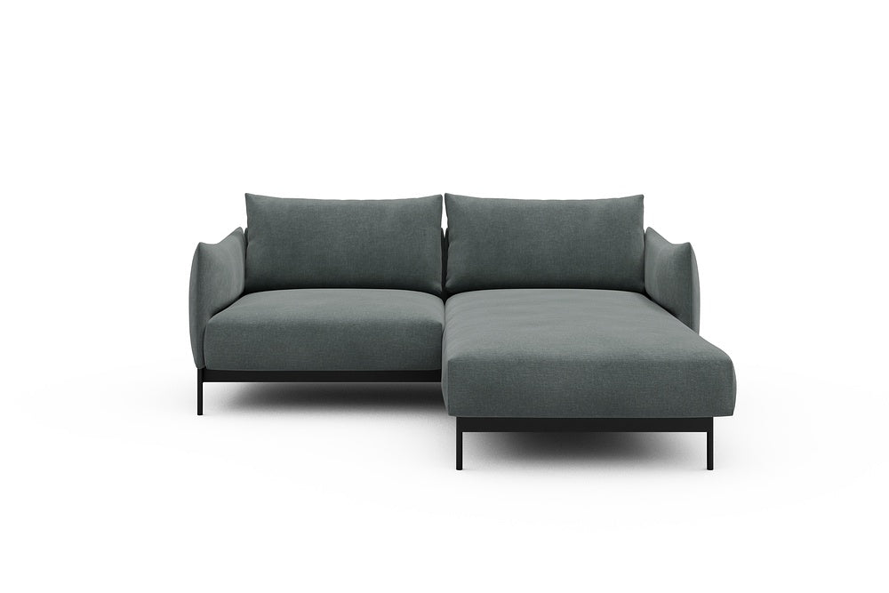 Kayto Modular Sofa - D1 - 205 x 185 cm - 1 Seater + Chaise - 812 Smooth Smooth Silver Grey