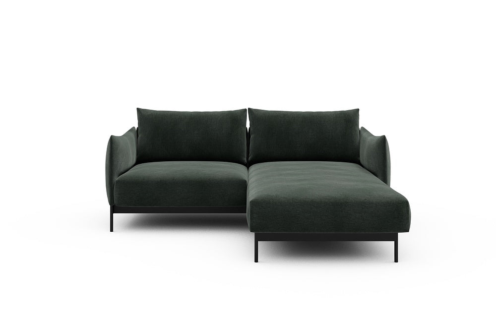Kayto Modular Sofa - D1 - 205 x 185 cm - 1 Seater + Chaise - 814 Smooth Laural Green