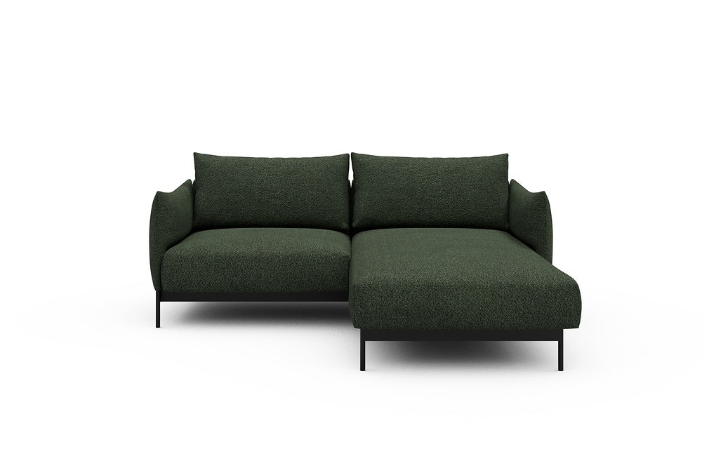 Kayto Modular Sofa - D1 - 205 x 185 cm - 1 Seater + Chaise - 869 Vanora Deep Green