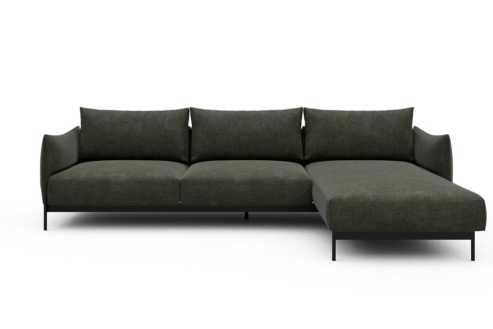 Kayto Modular Sofa - D2 - 295 x 100 cm - 2 Seater + Chaise - 413 Esina Olive Green