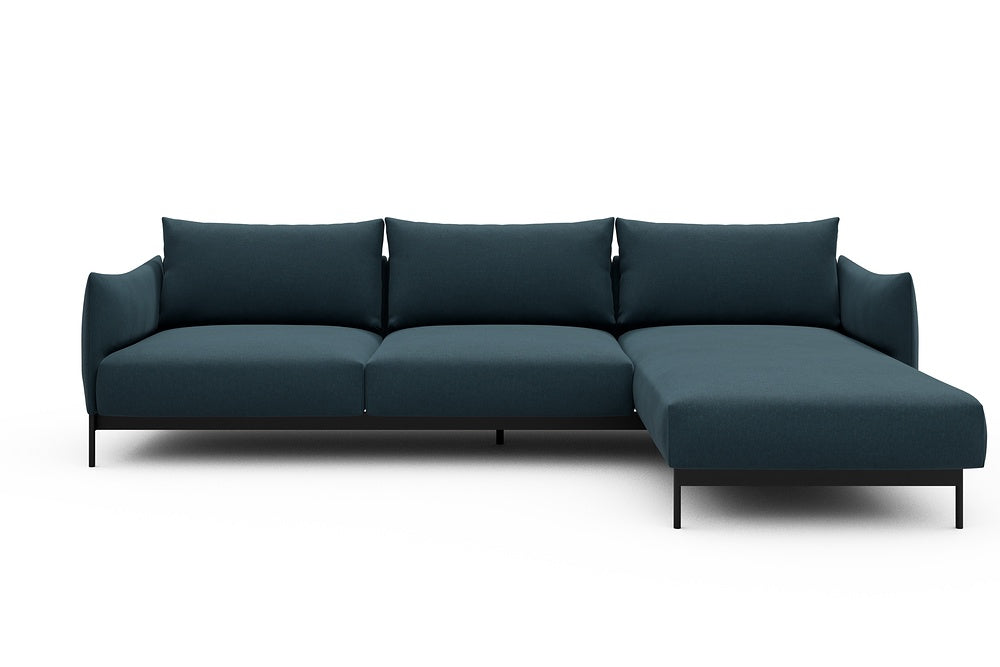 Kayto Modular Sofa - D2 - 295 x 100 cm - 2 Seater + Chaise - 443 Satya Deep Blue