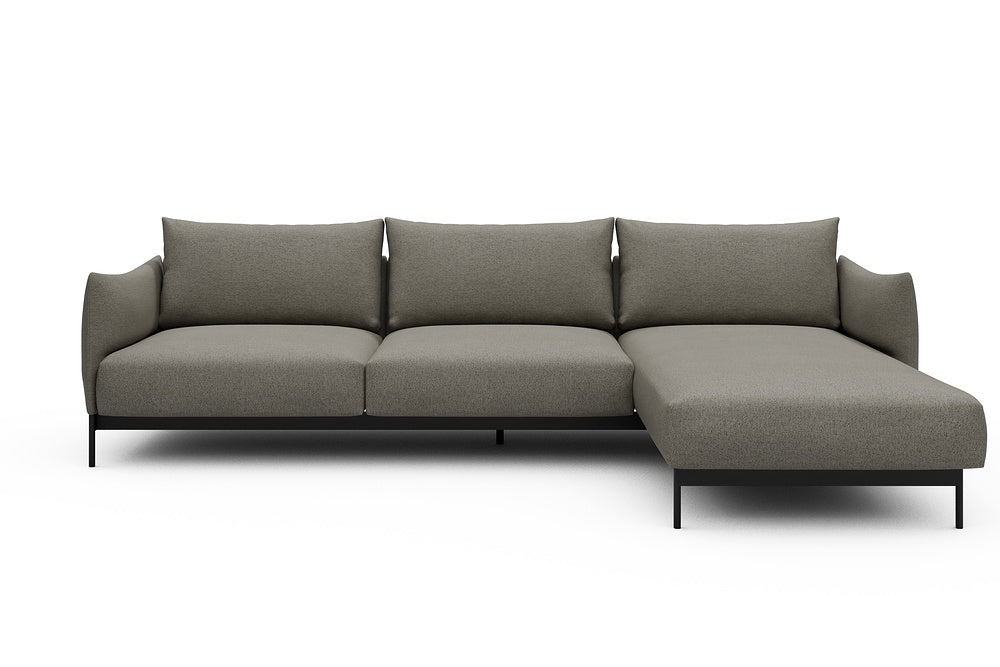 Kayto Modular Sofa - D2 - 295 x 100 cm - 2 Seater + Chaise - 486 Denari Warm Grey