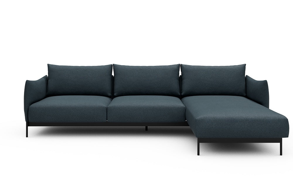 Kayto Modular Sofa - D2 - 295 x 100 cm - 2 Seater + Chaise - 489 Denari Royal Blue