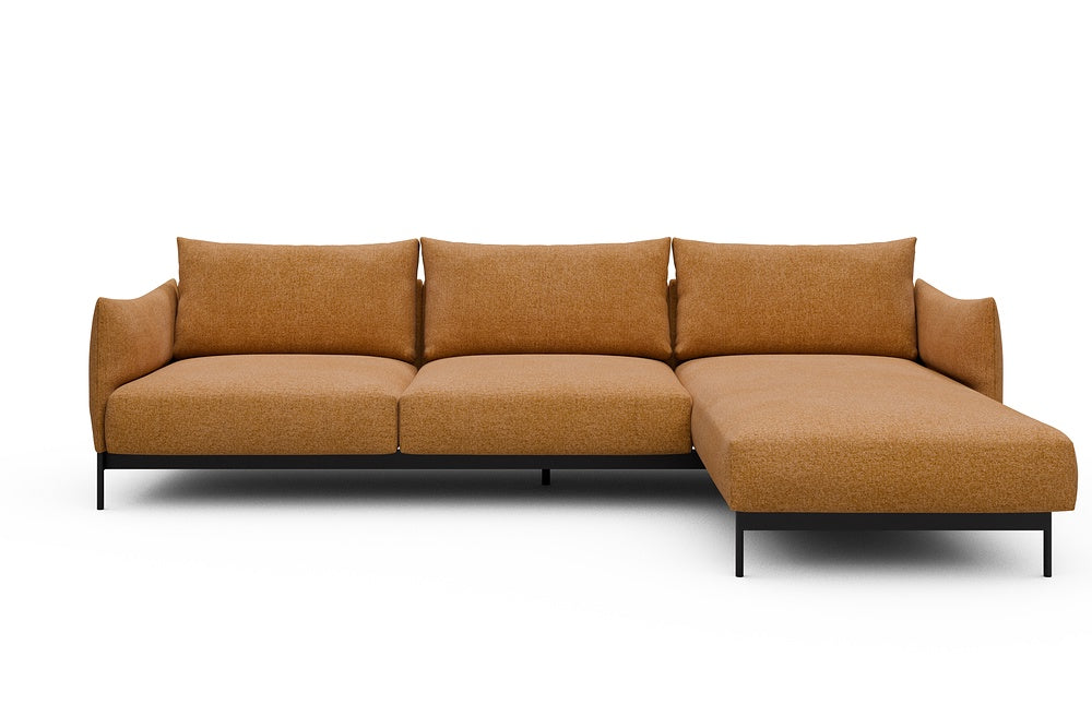 Kayto Modular Sofa - D2 - 295 x 100 cm - 2 Seater + Chaise - 497 Casone Warm Yellow