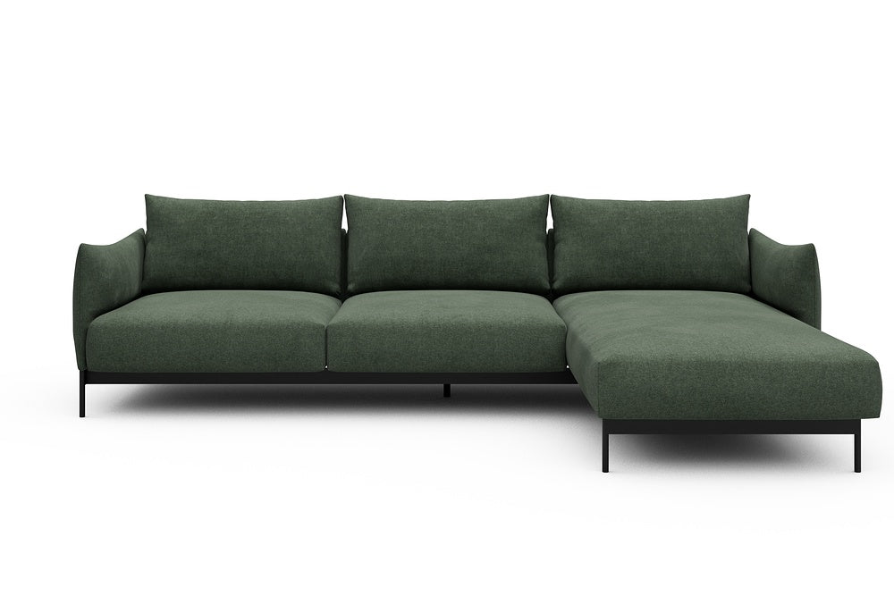 Kayto Modular Sofa - D2 - 295 x 100 cm - 2 Seater + Chaise - 498 Casone Forest Green