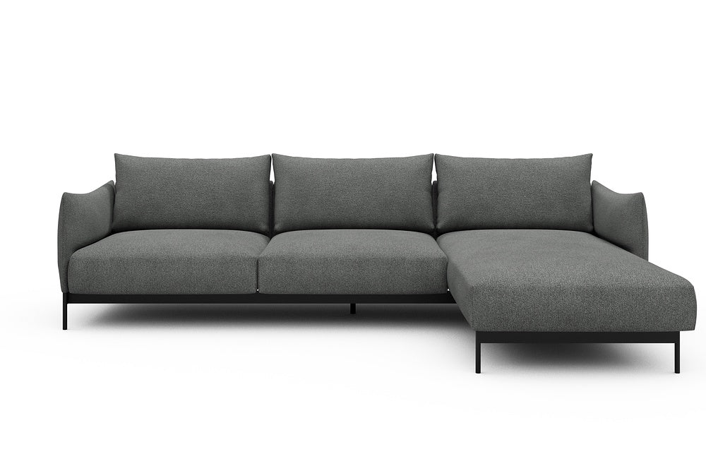 Kayto Modular Sofa - D2 - 295 x 100 cm - 2 Seater + Chaise - 533 Bouclé Ash Grey