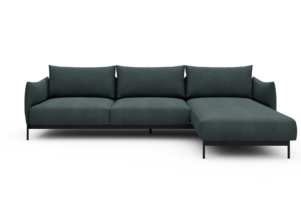 Kayto Modular Sofa - D2 - 295 x 100 cm - 2 Seater + Chaise - 573 Vivus Dusty Blue