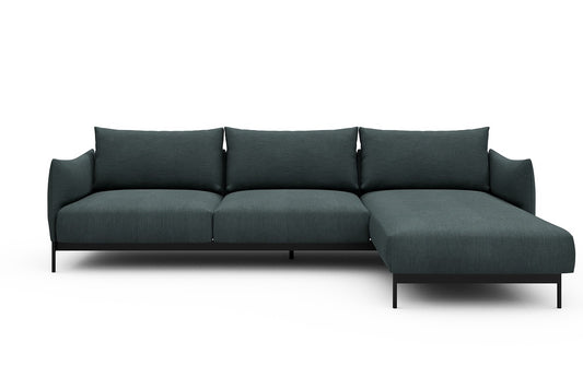 Kayto Modular Sofa - D2 - 295 x 100 cm - 2 Seater + Chaise - 573 Vivus Dusty Blue