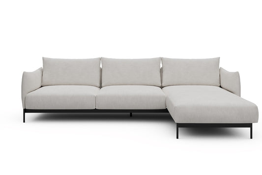 Kayto Modular Sofa - D2 - 295 x 100 cm - 2 Seater + Chaise - 574 Vivus Dusty Off White