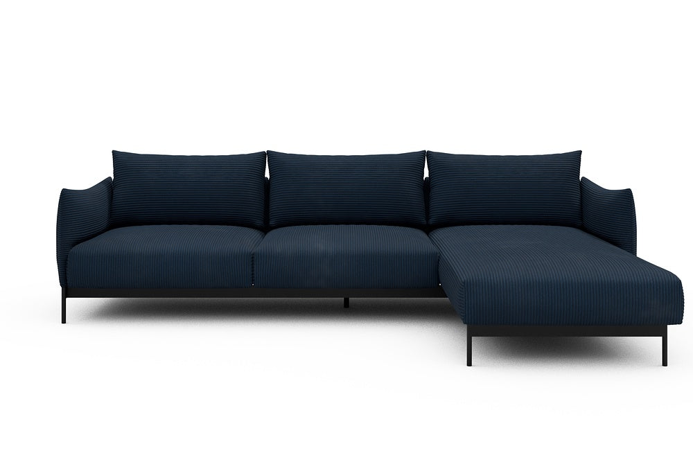 Kayto Modular Sofa - D2 - 295 x 100 cm - 2 Seater + Chaise - 591 Corduroy Midnight-Blue
