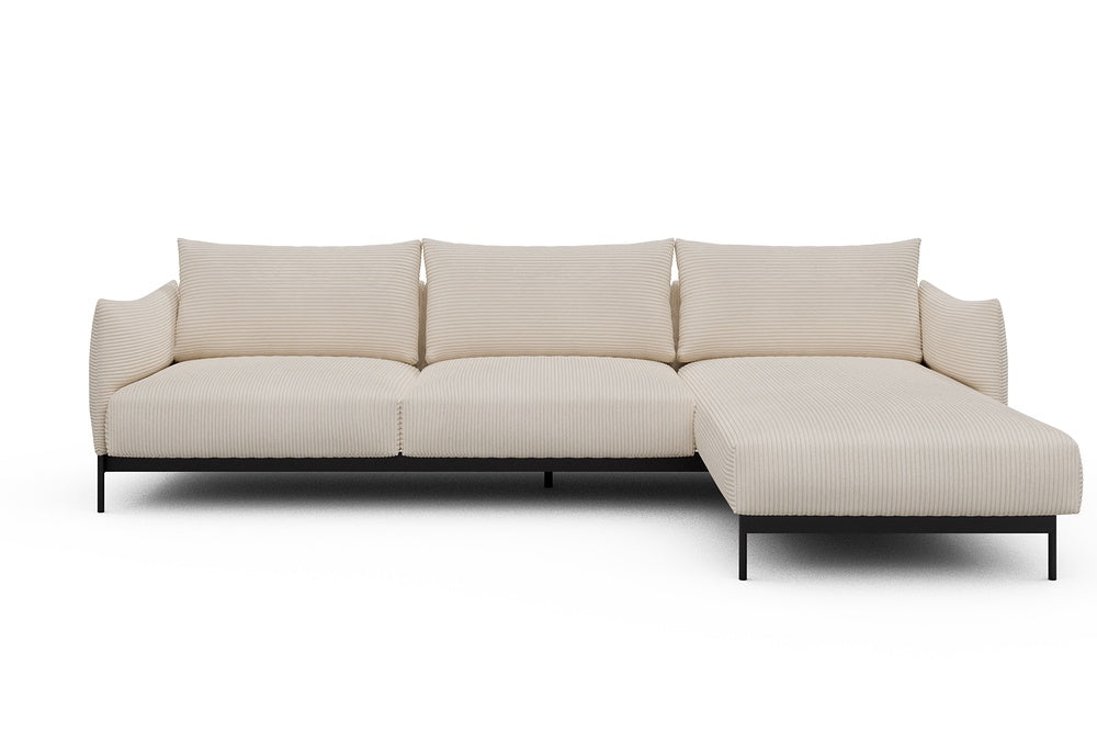 Kayto Modular Sofa - D2 - 295 x 100 cm - 2 Seater + Chaise - 594 Corduroy Ivory