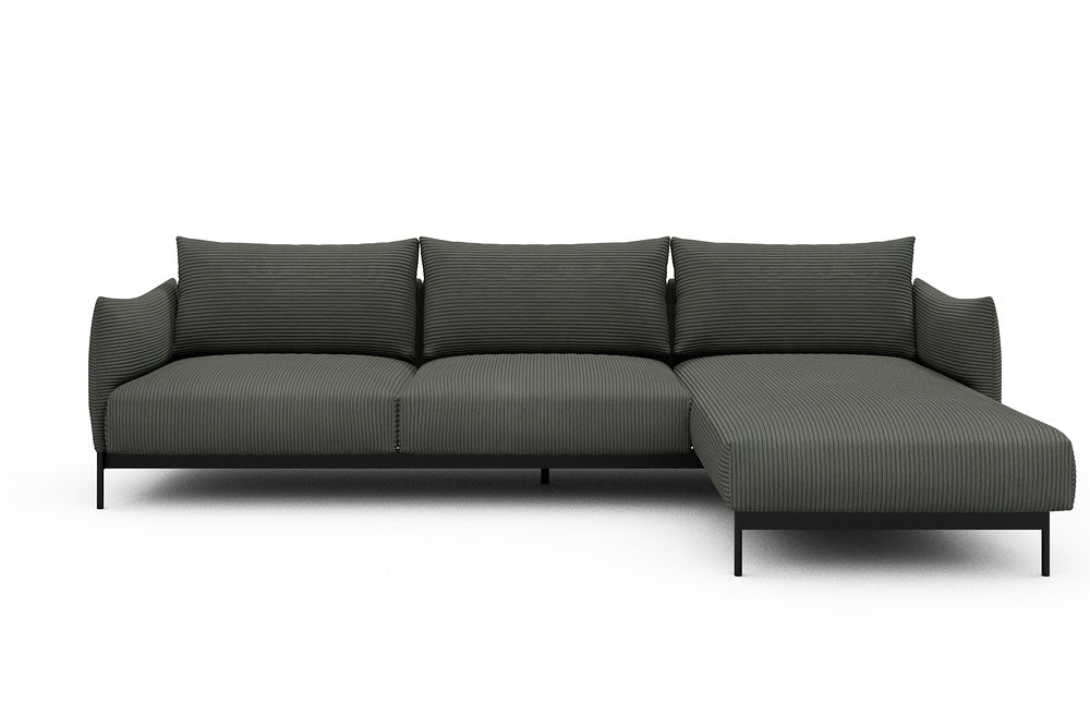 Kayto Modular Sofa - D2 - 295 x 100 cm - 2 Seater + Chaise - 598 Corduroy Sage