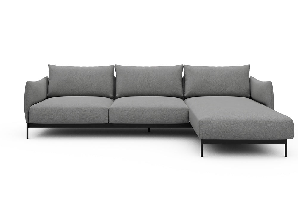 Kayto Modular Sofa - D2 - 295 x 100 cm - 2 Seater + Chaise - 764 Cura Sand Grey