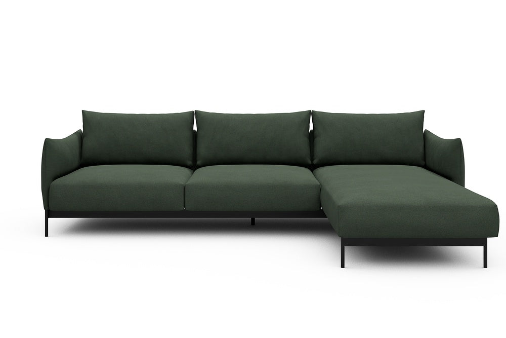 Kayto Modular Sofa - D2 - 295 x 100 cm - 2 Seater + Chaise - 769 Cura Saga Green