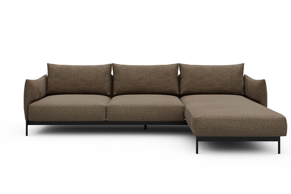 Kayto Modular Sofa - D2 - 295 x 100 cm - 2 Seater + Chaise - 817 Aivi Khaki Brown