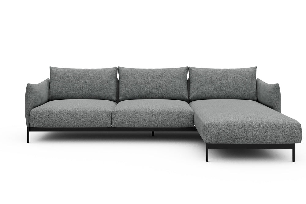 Kayto Modular Sofa - D2 - 295 x 100 cm - 2 Seater + Chaise - 819 Aivi Gravel Grey