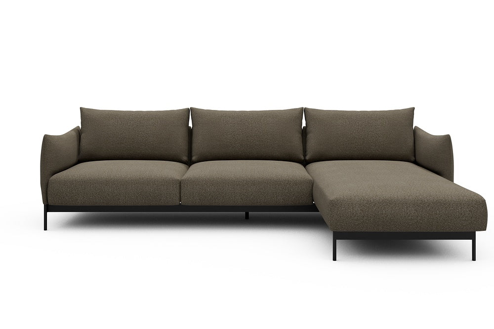 Kayto Modular Sofa - D2 - 295 x 100 cm - 2 Seater + Chaise - 850 Mahoga Caramel Grey