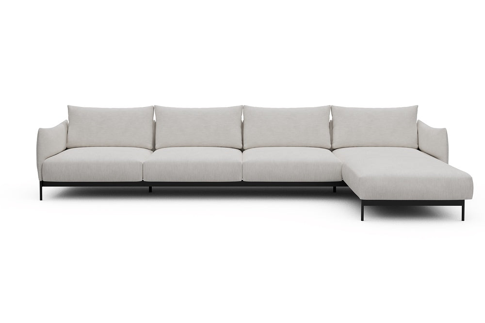 Kayto Modular Sofa - D3 - 385 x 185 cm - 3 Seater + Chaise - 574 Vivus Dusty Off White