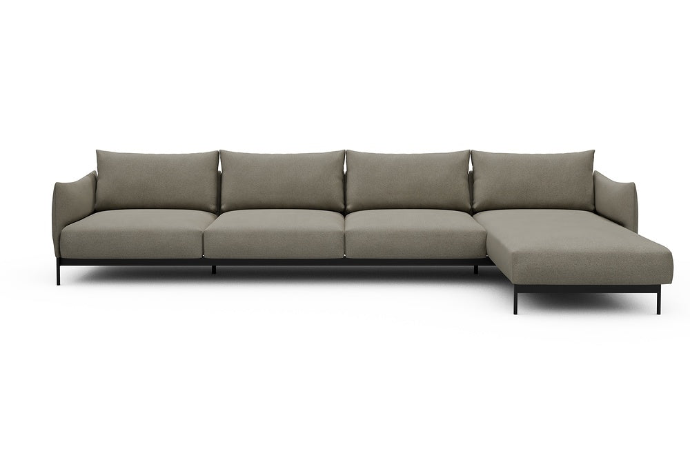 Kayto Modular Sofa - D3 - 385 x 185 cm - 3 Seater + Chaise - 765 Cura Oat