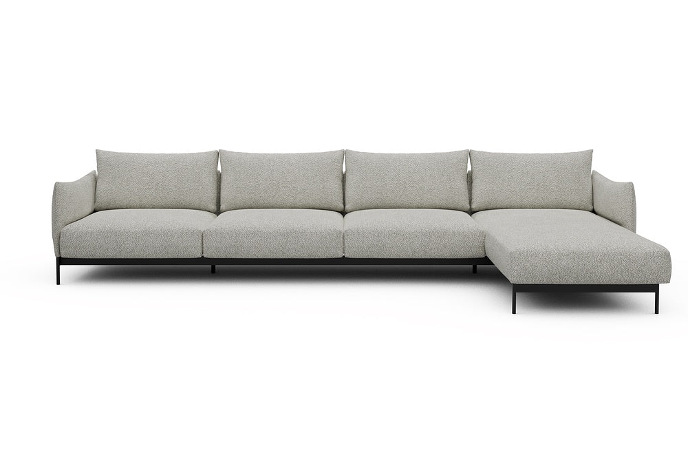 Kayto Modular Sofa - D3 - 385 x 185 cm - 3 Seater + Chaise - 867 Vanora Warm Sand