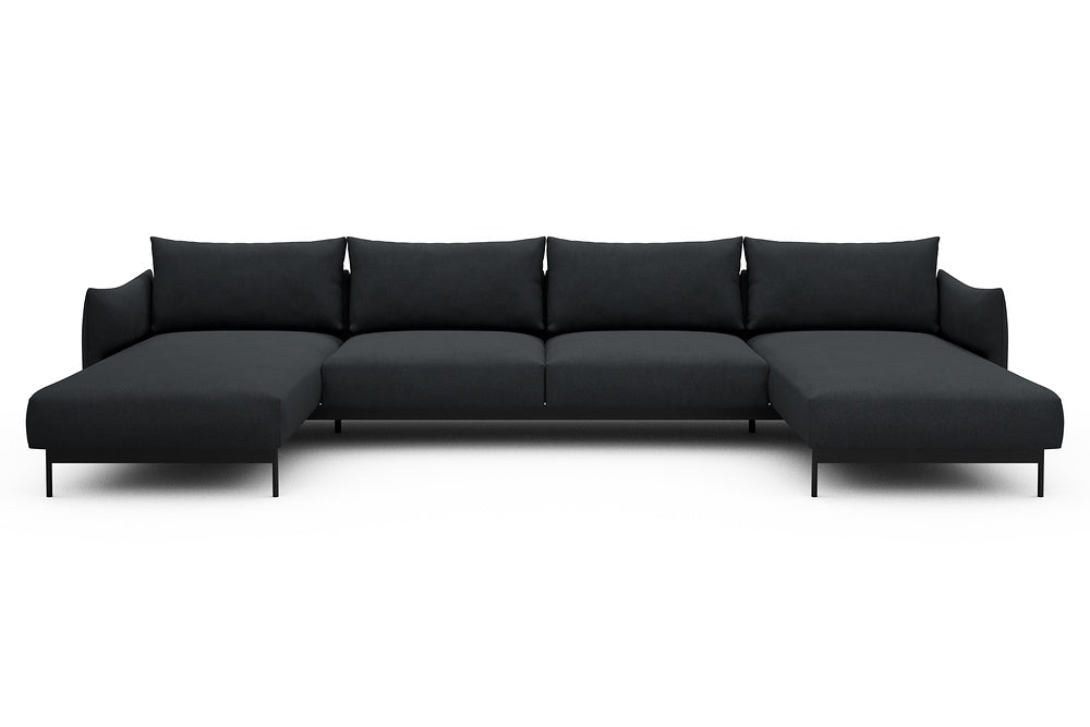 Kayto Modular Sofa - D4 - 385 x 185 cm - Chaise + 2 Seater + Chaise - 766 Cura Anthracite