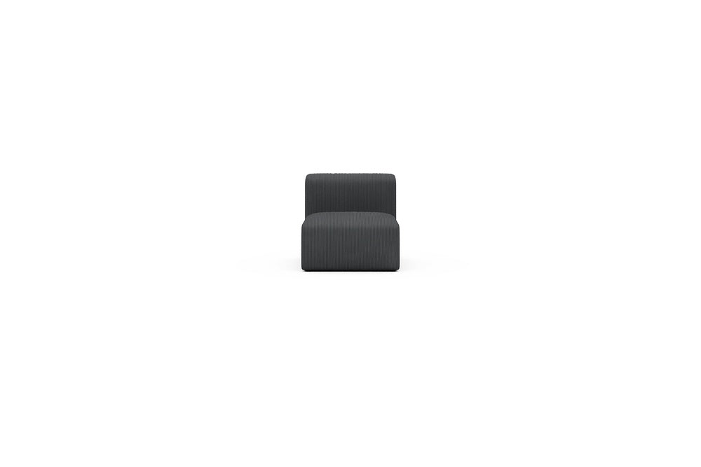 Rund Casual Modular Sofa - Configurations 1 - 77E - 73 x 97 cm - 1 Seater - 593 Corduroy Graphite