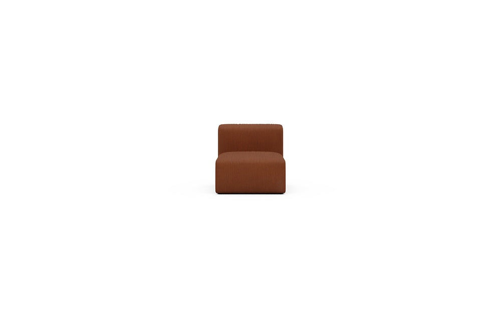Rund Casual Modular Sofa - Configurations 1 - 77E - 73 x 97 cm - 1 Seater - 595 Corduroy Burnt-Orange