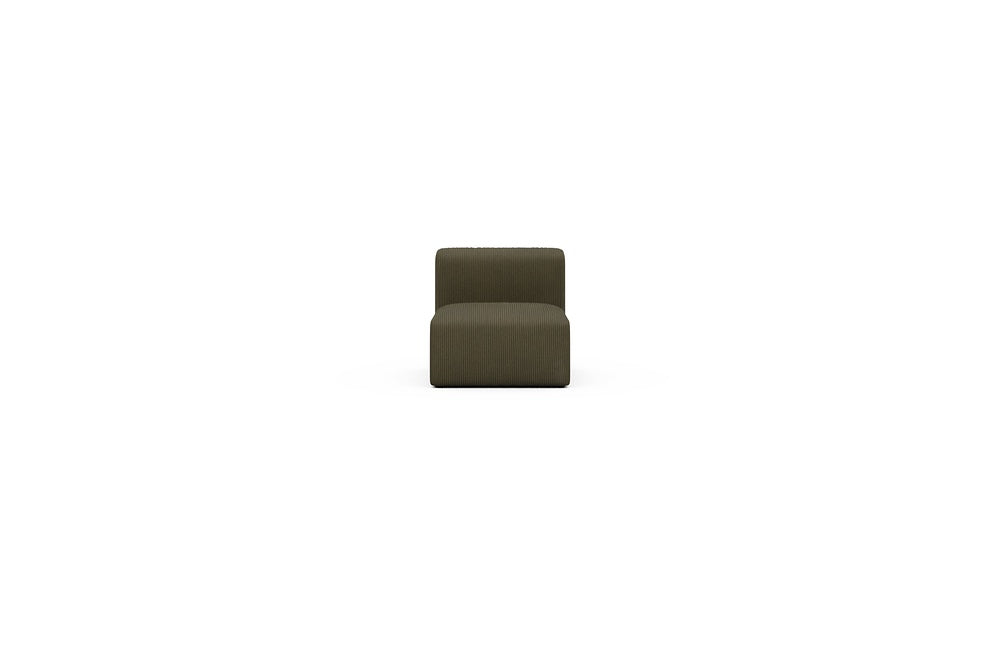 Rund Casual Modular Sofa - Configurations 1 - 77E - 73 x 97 cm - 1 Seater - 599 Corduroy Olive