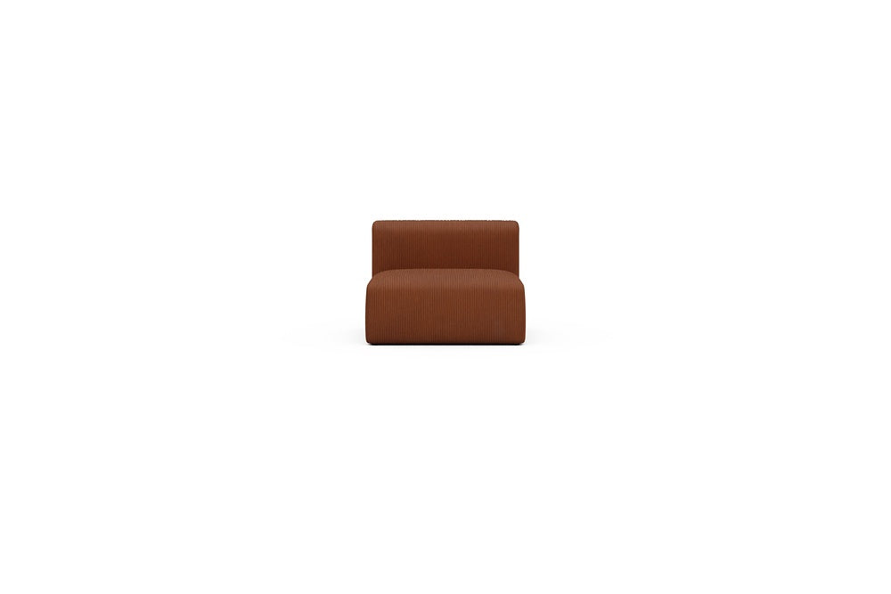 Rund Casual Modular Sofa - Configurations 1 - 97E - 96 x 97 cm - 1,5 Seater - 595 Corduroy Burnt-Orange