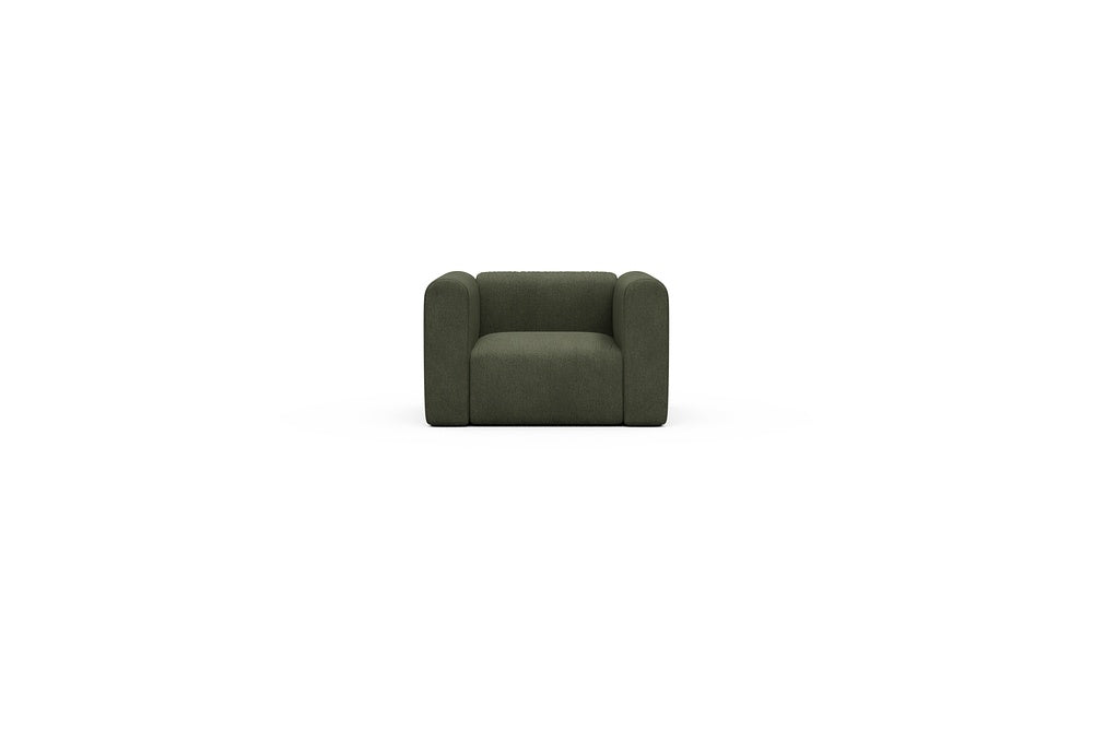 Rund Casual Modular Sofa - Configurations 2 - A1H - 123 x 97 cm - 1.5 Seater - 535 Bouclé Forest Green