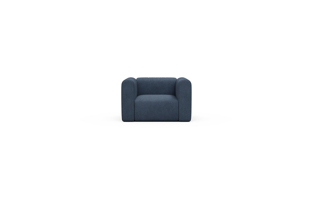 Rund Casual Modular Sofa - Configurations 2 - A1H - 123 x 97 cm - 1.5 Seater - 537 Bouclé Blue