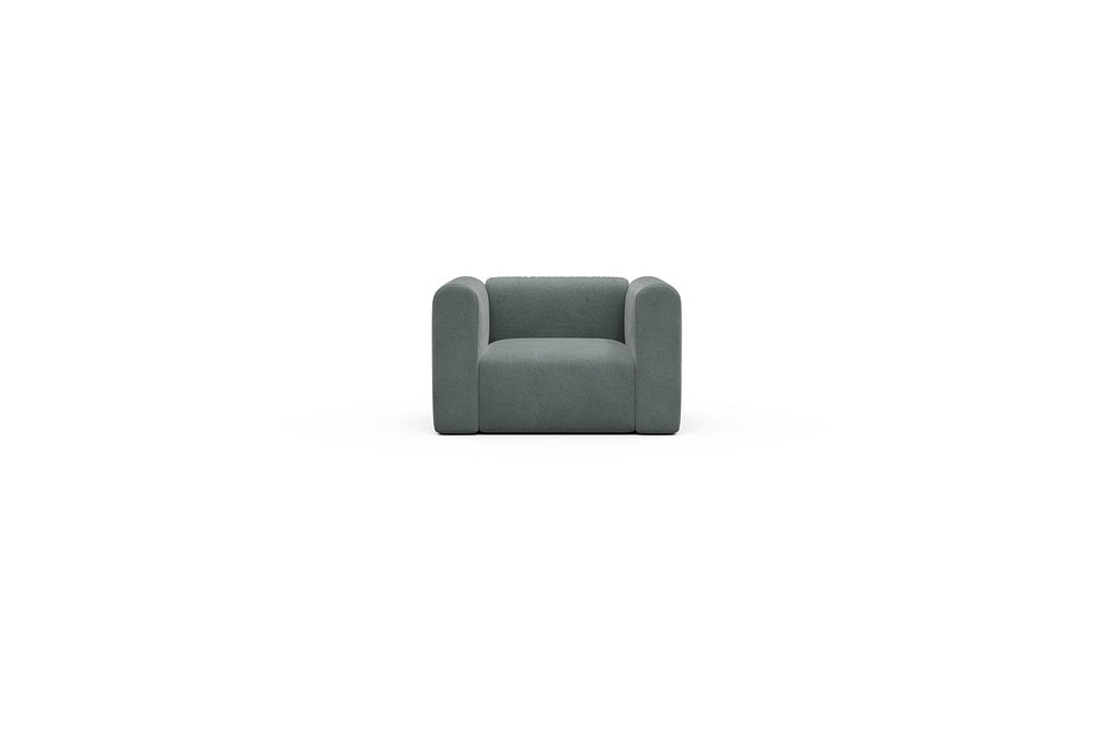 Rund Casual Modular Sofa - Configurations 2 - A1H - 123 x 97 cm - 1.5 Seater - 812 Smooth Smooth Silver Grey