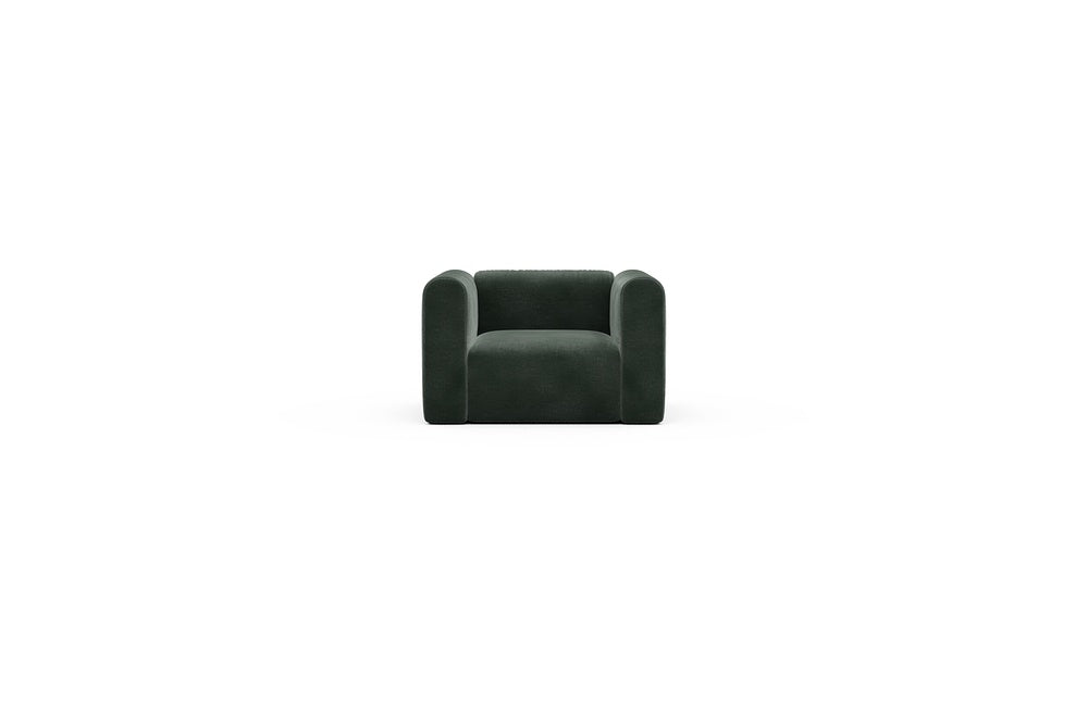 Rund Casual Modular Sofa - Configurations 2 - A1H - 123 x 97 cm - 1.5 Seater - 814 Smooth Laural Green