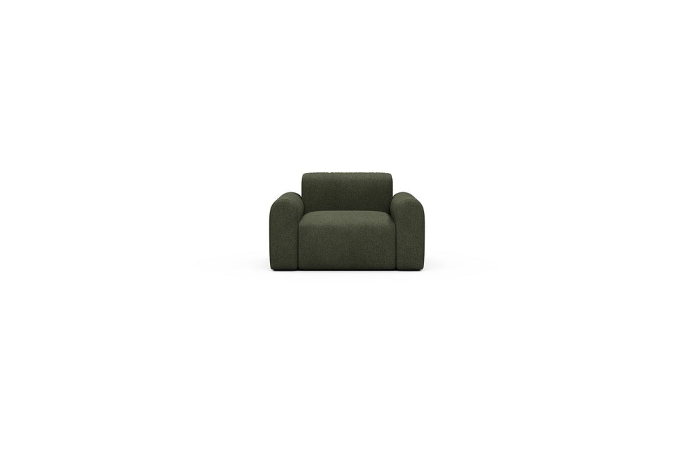 Rund Casual Modular Sofa - Configurations 2 - A1L - 146 x 97 cm - 1.5 Seater - 535 Bouclé Forest Green