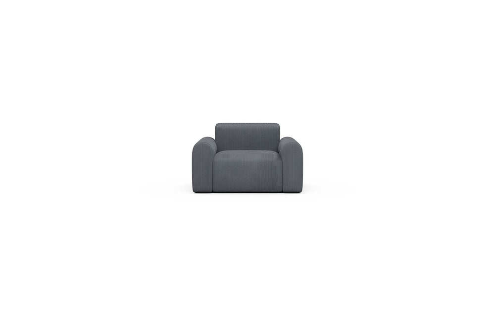 Rund Casual Modular Sofa - Configurations 2 - A1L - 146 x 97 cm - 1.5 Seater - 592 Corduroy Silvermist