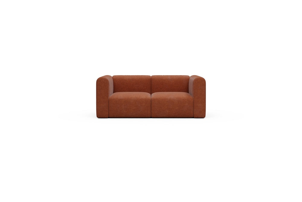 Rund Casual Modular Sofa - Configurations 1 - A2H - 194 x 97 cm - 2 Seater - 412 Esina Rust Orange