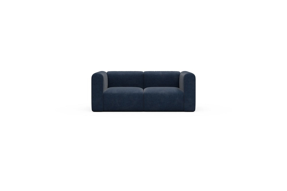 Rund Casual Modular Sofa - Configurations 1 - A2H - 194 x 97 cm - 2 Seater - 414 Esina Indigo Blue