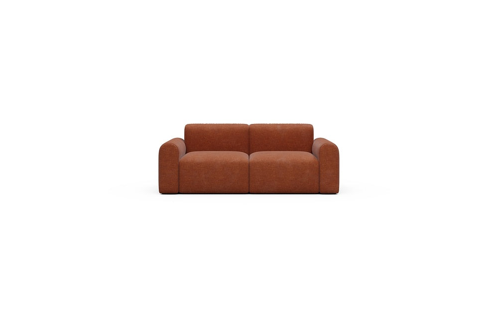 Rund Casual Modular Sofa - Configurations 1 - A2L - 194 x 97 cm - 2 Seater - 412 Esina Rust Orange