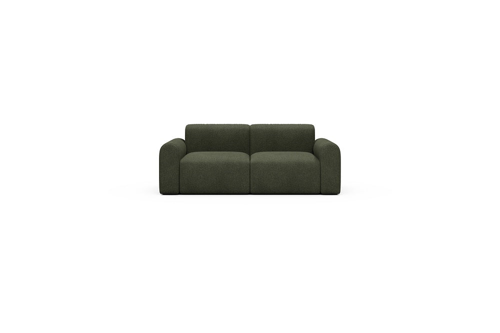 Rund Casual Modular Sofa - Configurations 1 - A2L - 194 x 97 cm - 2 Seater - 535 Bouclé Forest Green