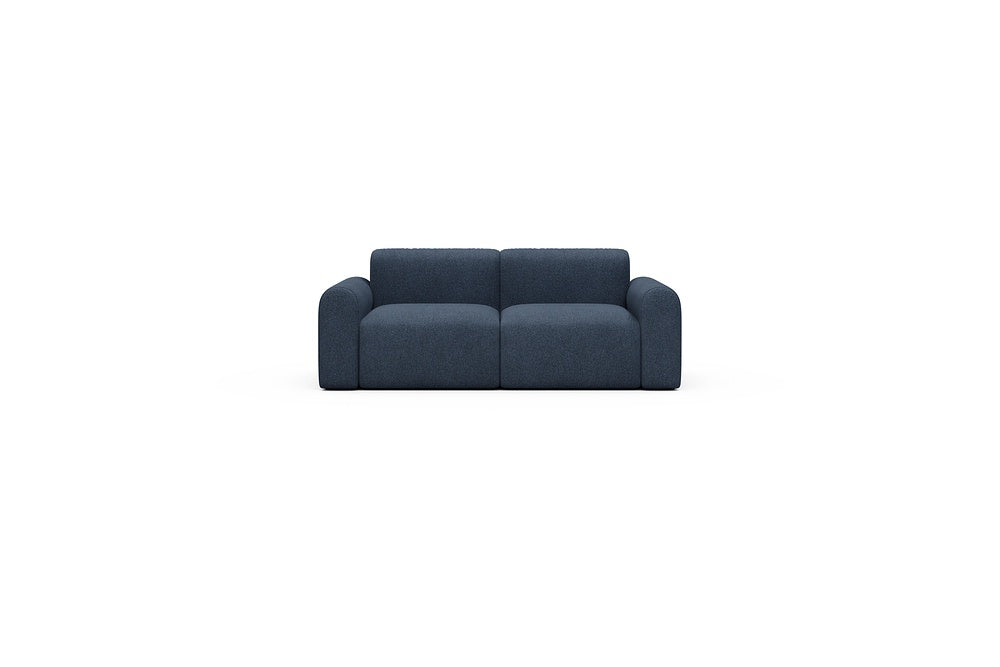 Rund Casual Modular Sofa - Configurations 1 - A2L - 194 x 97 cm - 2 Seater - 537 Bouclé Blue