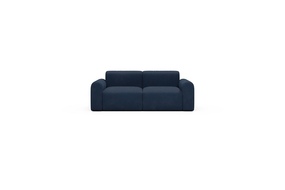 Rund Casual Modular Sofa - Configurations 1 - A2L - 194 x 97 cm - 2 Seater - 591 Corduroy Midnight-Blue