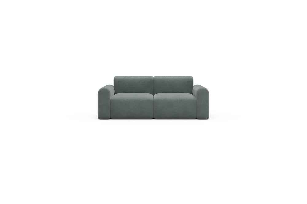 Rund Casual Modular Sofa - Configurations 1 - A2L - 194 x 97 cm - 2 Seater - 812 Smooth Smooth Silver Grey