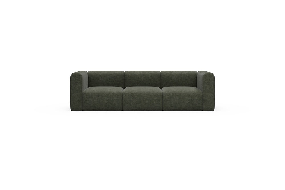 Rund Casual Modular Sofa - Configurations 1 - A3H - 266 x 97 cm - 3 Seater - 413 Esina Olive Green