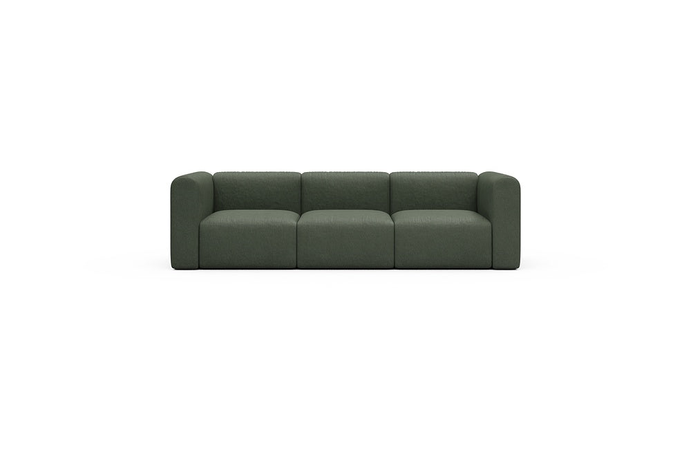 Rund Casual Modular Sofa - Configurations 1 - A3H - 266 x 97 cm - 3 Seater - 488 Denari Forest Green