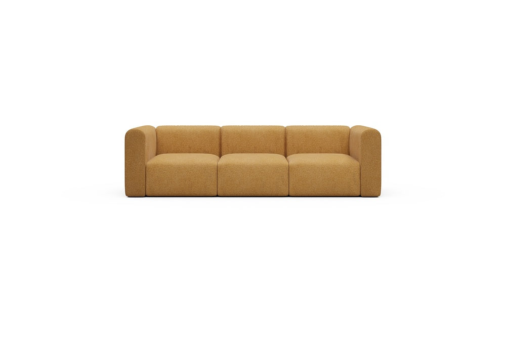 Rund Casual Modular Sofa - Configurations 1 - A3H - 266 x 97 cm - 3 Seater - 497 Casone Warm Yellow