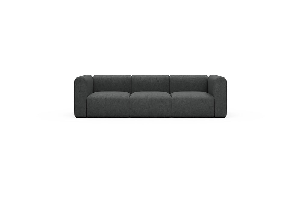 Rund Casual Modular Sofa - Configurations 1 - A3H - 266 x 97 cm - 3 Seater - 529 Bouclé Charcoal