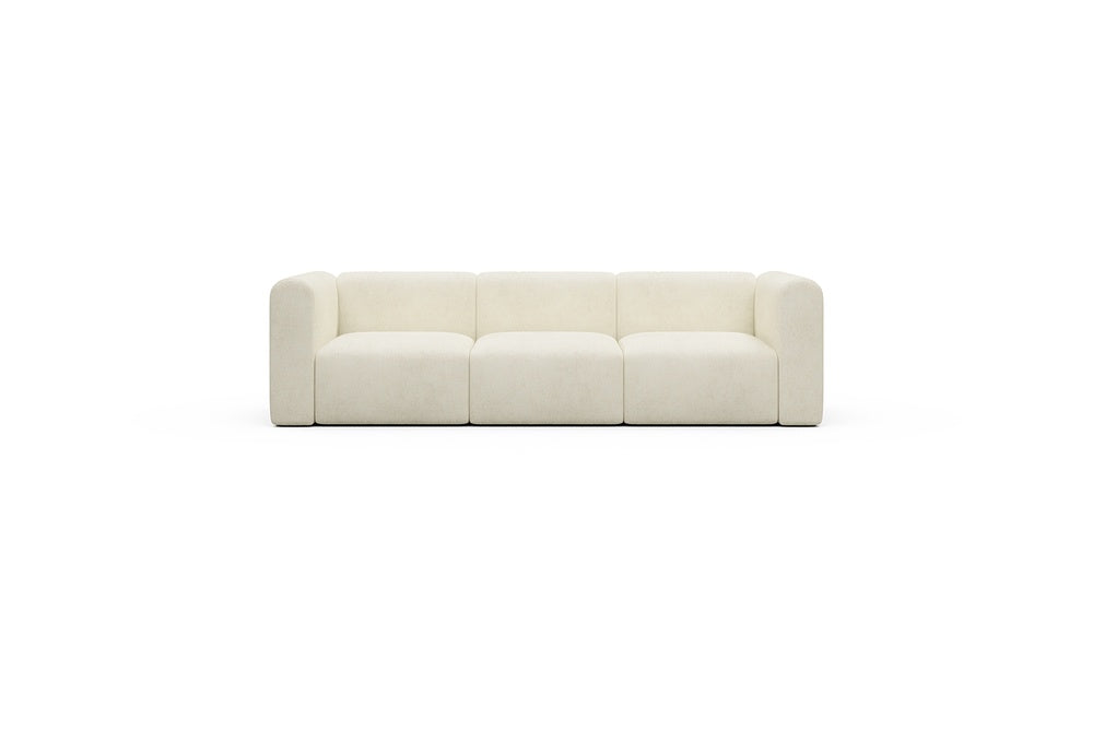 Rund Casual Modular Sofa - Configurations 1 - A3H - 266 x 97 cm - 3 Seater - 531 Bouclé Off White