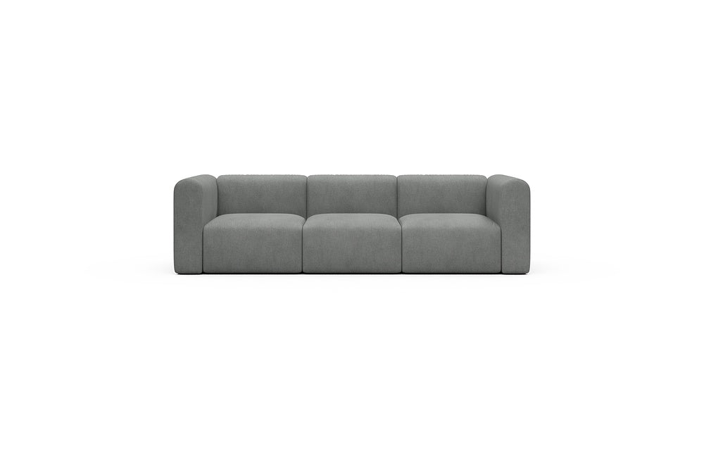 Rund Casual Modular Sofa - Configurations 1 - A3H - 266 x 97 cm - 3 Seater - 533 Bouclé Ash Grey